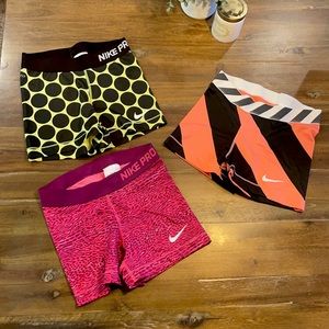 Nike Women Pro Shorts 3 for the price of 1 Small